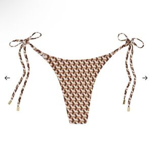 Monday Swimwear Palma Bottom in Husk Geo - M - NWT